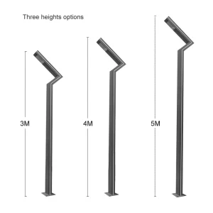 50W 3-Meter Warm White LED Aluminum Pole IP65 Electric Garden Lamp for Landscape AC Power Supply
