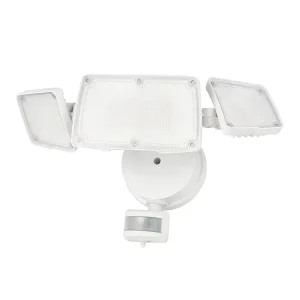 50W High Brightness Triple-Head LED Security Light 180 Degree Motion Sensor for Outdoor Exterior Use IP54 Electric Power Supply