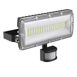 50W LED Flood Light 7000LM 6500K Cool White IP67 Waterproof Outdoor Floodlight with Motion Sensor for Garden Terrace Yard