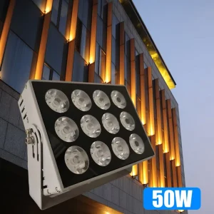 50w High Bright LED Flood Light with IP66 Rating Aluminum Body Adjustable Beam Angle for Outdoor Landscape Projects