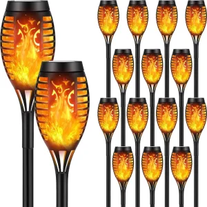 51/96 LED Garden Light Outdoor Solar Light Waterproof IP68 Motion Sensor Flame Lawn Lamp