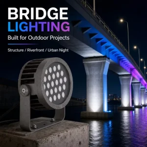 54-60W Single Color/60-72W RGB DMX512 High Bright LED Flood Light IP66 Anti-Glare Aluminum Dimmable 5Y CRI90 50000 Hours 5-Year