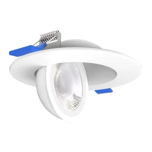 5CCT Selectable Indoor Outdoor LED Directional Gimbal Recessed Ceiling Downlight for Wet Locations