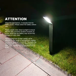 5V LED Garden Solar Lights Outdoor Pole 10W 185*55*975MM