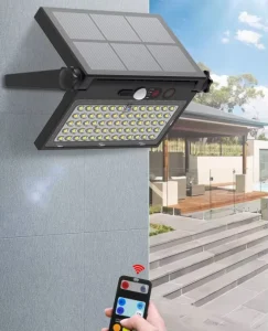 5W 160lm/W 6000K IP66 CE RoHS Smart Control Wall mounted All in one Solar LED Flood Light 120 Beam Angle Ra70 3 Year Warranty