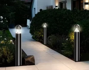 5W H300mm Aluminum Outdoor LED Garden Spike Spotlight for Pathway, Warm White 220V