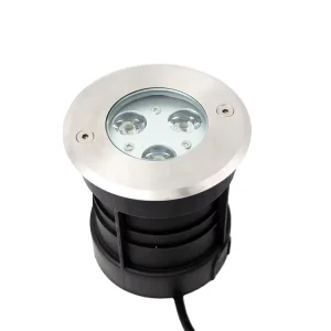 5W IP67 Outdoor Waterproof Recessed Floor Round LED Deck Garden Inground Buried Underground Light Step Wall Light