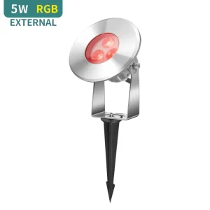 5W IP68 Outdoor Waterproof RGB Landscape Garden LED Spike Light Outdoor Garden
