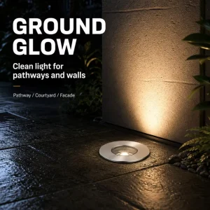 5W MA50 Round Flush Mount LED Underground Light IP68 SS304 Stainless Steel DC24V Garden Path Recessed Inground Lamp