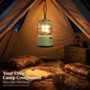 5W Portable Plastic Camping Speaker with LED Light