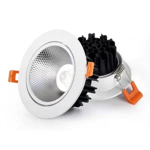 5W Round Adjustable COB LED Recessed or Surface-Mounted Downlight for Outdoor Use