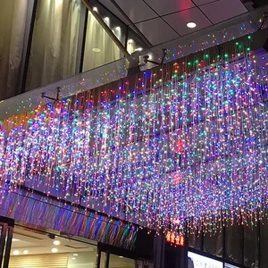5m Christmas Garland Led Curtain Icicle String Lights Droop 0.4 0.6m Ac 220v Garden Street Outdoor Decorative Holiday Light