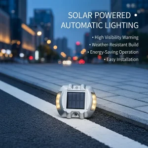 6 LED White Solar Road Stud Lighting Plastic IP68 Waterproof Flashing Outdoor Driveway Dock Path Ground Light