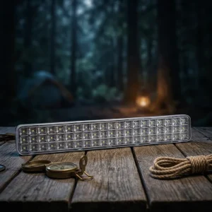 60-LED Lithium Rechargeable Camping Light and Flashlight, 2000mAh, 3-Hour Runtime, Portable Magnetic Mini Emergency Lamp