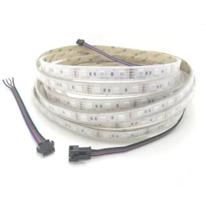 60 LED Per Meter RGB LED Strip Light DC12V SMD5050 IP67 Soft Silicone Tube Waterproof Voice Control Landscape Lighting