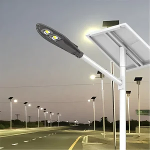 6000lm IP65 Waterproof Solar Powered Aluminum DC Warehouse Outdoor Lamp 60W LED Bridgelux 3000 6000K Road Street Light