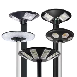 600W LED ABS UFO Garden Solar Street Light with Motion Sensor & IP65 Waterproof for Outdoor Road Security