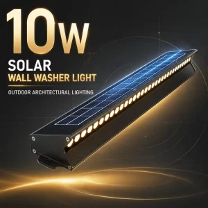 600mm Solar LED Wall Washer Light 10W Linear Facade Sconce IP65 Aluminum Exterior Building Strip Lamp WW600