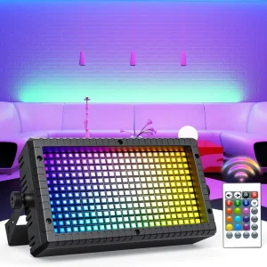 60W Mini LED Strobe RGB 3-in-1 Wall Washer Light for Banquet Halls Wedding Venues and Theaters