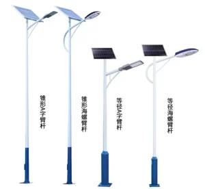 60W Solar Street Lamp Complete Set External LiFePo4 Lithium Battery Under Solar Panel