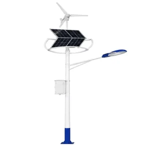60W Wind Solar Hybrid LED Street Light IP65 Waterproof All-in-One Outdoor Lighting for Highway Parking Lot