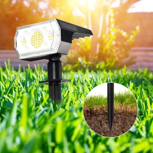 64 LED Outdoor Waterproof Solar Landscape Light, 3 Lighting Modes, 1500mAh, Garden Lawn Pathway Light