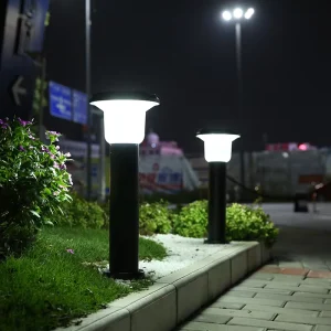 65cm 85cm Waterproof Solar Garden Light Landscape Path Highlight Modern LED Bollard Post Light Outdoor LED Lawn Light