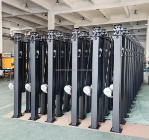 6M Motorized or Hand Winch Heavy duty Telescoping Masts Light Lifters for Lighting Tower