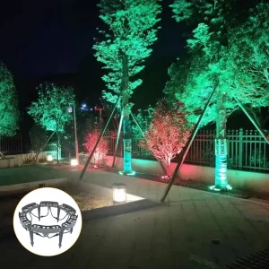 6W 12W 18W RGB Colorful LED HugTree Light IP65 Waterproof Spot Light Outdoor Garden Landscaping Ring Hug Tree Light