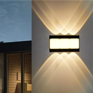 6W 9W 11W Wavy Rectangular Waterproof Wall Lamp for Fence Office and Hotel