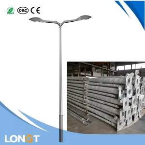 6m 7m 8m 9m 10m Customized Q235 Steel HDG Street Light Pole Lamp 3-Year Warranty