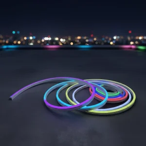 6mm 8mm 10mm WS2811 RGBIC LED Neon Flex 12V 24V IP68 Tube Strip Light Lighting Outdoor Silicone RGB Addressable Neon Flex 5M