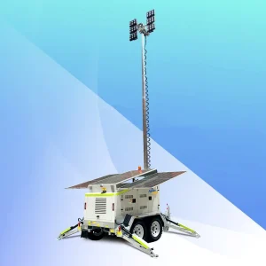 6x320W LED Solar Light Tower 9M Hydraulic Mast Solar Generator Customized OEM Light Tower