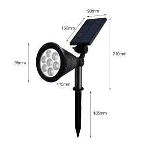 7 LED Outdoor Color Changing Landscape Lights Outdoor Garden Solar Path Light Powered LED Lamp Lawn Light