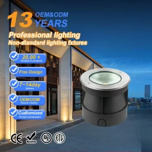 7W/15W/20W/30W/50W IP66 Outdoor LED Inground Light with Light Sensor, CRI 80