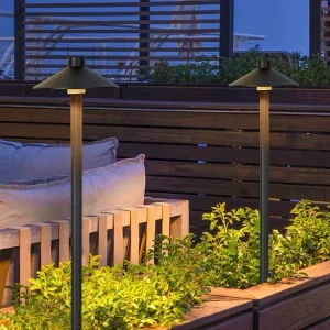 7W IP65 Surface Mounted Waterproof LED Lawn Light with 360 Beam Angle Multi-Color Aluminum & Spike for Parks