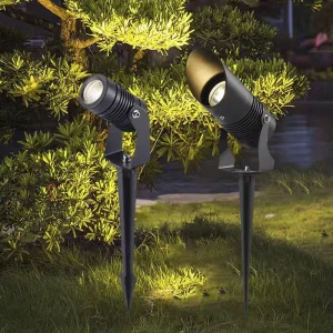7W IP67 Outdoor LED Garden Lawn Spike Light Outside Landscape Spotlight Pathway Yard Night Light Floor Ground Lamp 3000K