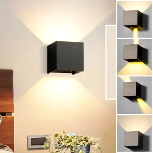 7W LED Wall Lamp Cold White Warm White Waterproof Outdoor Indoor Modern Nordic Square Wall Light for Garden Corridors