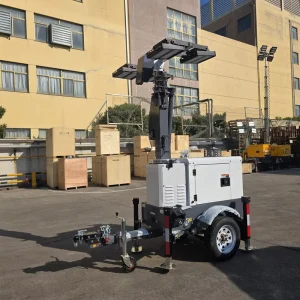 7m 70L Tank Mobile Diesel Light Tower Night Work LED Light for Railway Construction