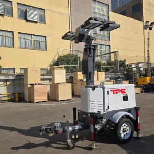 7m Mast Diesel Light Tower with Engine for Temporary Road Work Illumination