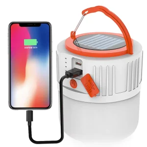 80000LM Solar Lantern, 5 Modes, USB, Portable Tent Lamp, Emergency Camping Light