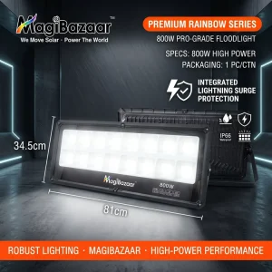 800W Commercial LED Flood Light Outdoor, IP66 Waterproof Super Bright Exterior Area Lighting for Parking Lot, Yard, Stadium