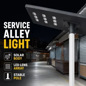 80AH Large Lithium Battery All in One No Wired Power Supply Heavy Duty COB LED Solar Street Light for Township Main Road