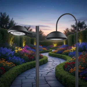 80W AC Solar Nichia LED Garden Light 90 Beam Angle for Road Use Post Top Spot IP66 Rating Outdoor Door Wall Mount