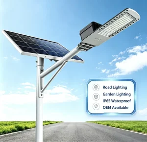 80W High Brightness All in One Street Solar Light Integrated LED Solar Street Light Aluminium Housing
