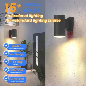 8W LED Outdoor Wall Lamp, Wall-Mounted, 3000K, for Hotel, Apartment, and Villa