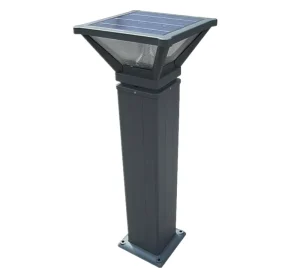 8W Outdoor LED Solar Bollard Light Garden Path Lawn IP65 Waterproof Aluminum Body ROHS Certified DC Power 360 Beam Angle