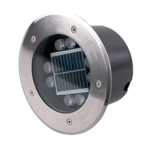 8W Wireless Solar LED Buried Underground Deck Light IP67 Waterproof Stainless Steel Garden Inground Foot Lamp