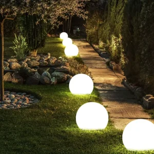 8inch LED Solar Powered Led Garden Landscaping Pathway Light Ball Garden Light Outdoor Outdoor Christmas Decorative Path Lights