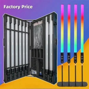 8pcs IP65 Waterproof Christmas DMX512 RGB Wireless Battery LED Pixel Tube Artnet Remote Control Pixel Bar for Party